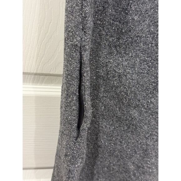 Ann Taylor LOFT Dress Womens 6 Gray Wool Blend Tweed Ruffle Neck Shift Pockets - Picture 5 of 12